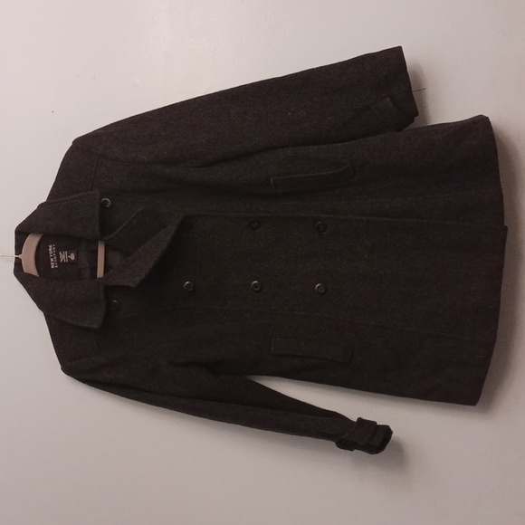 New York & Company size 8 women's dark black gray 80% wool double-breasted coat. - Picture 3 of 17